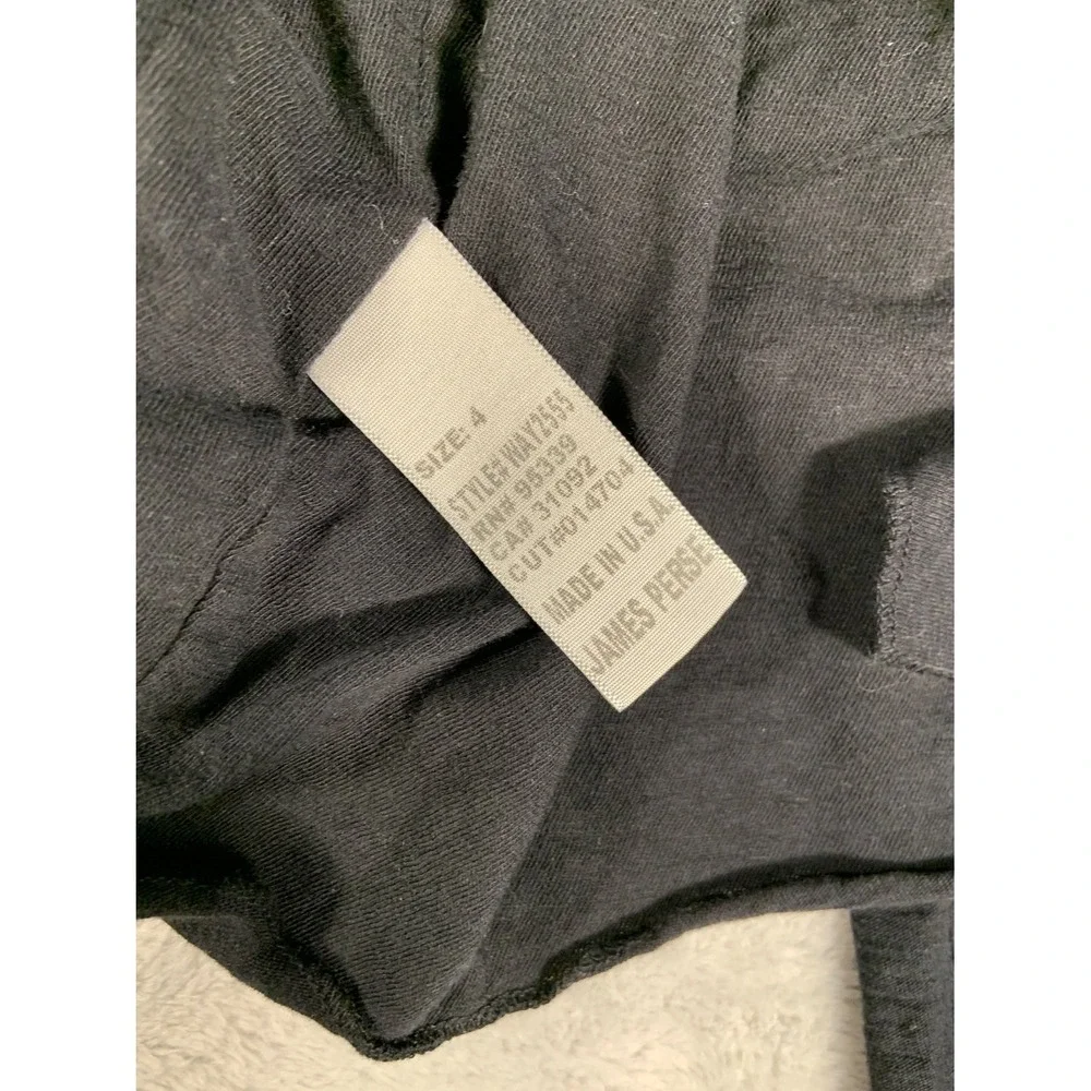 James Perse Cardigan Womens Size 4 Black Long Sleeve USA Cotton